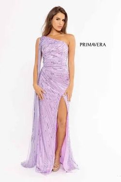 Style ORION Primavera Purple Size 2 Black Tie One Shoulder Straight Dress on Queenly