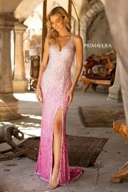 Style JOAHNA_HOTPINK4_2CFC1 Primavera Pink Size 4 Black Tie Floor Length Straight Dress on Queenly