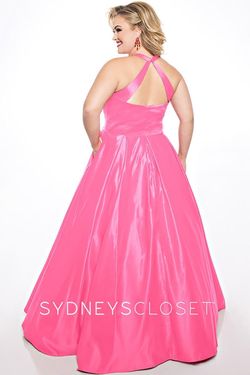 Style PAIGE Sydneys Closet Pink Size 22 Satin Tall Height A-line Plus Size Ball gown on Queenly