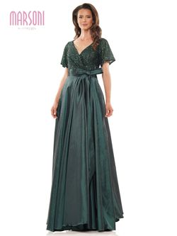 Style TEXIE_EMERALDGREEN18_04417 Colors Green Size 18 V Neck Sleeves Tall Height Ball gown on Queenly