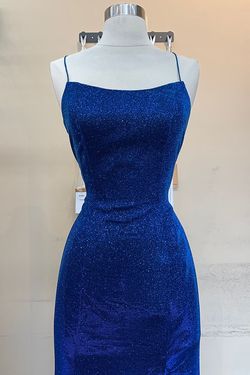Style AUBREY_ROYALBLUE10_5A94E Amelia Couture Blue Size 10 Prom Floor Length Side slit Dress on Queenly
