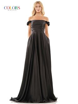 Style FERN_BLACK12_E1E37 Colors Black Size 12 Military Floor Length Straight Dress on Queenly