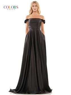 Style FERN_BLACK18_B190D Colors Black Size 18 Plus Size Floor Length Straight Dress on Queenly