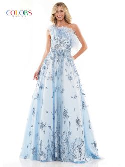 Style ENYA_LIGHTBLUE10_F7A21 Colors Blue Size 10 Black Tie Pageant Ball gown on Queenly