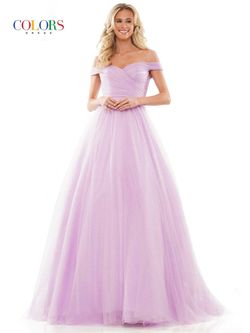 Style MICHA_LILAC14_66EDA Colors Purple Size 14 Pageant Plus Size Prom Ball gown on Queenly