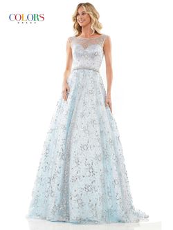 Style LULU_LIGHTBLUE10_38797 Colors Blue Size 10 Tall Height Floor Length Shiny Ball gown on Queenly