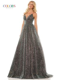 Style KRIS_BLACK18_F010E Colors Black Tie Size 18 Sequined A-line V Neck Tall Height Ball gown on Queenly
