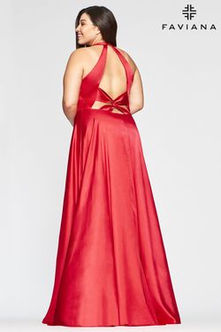 Style KATY Faviana Red Size 14 Plus Size Tall Height Ball gown on Queenly