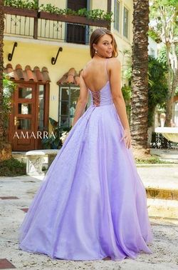 Style MELISSA_LIGHTBLUE12_745CB Amarra Blue Size 12 Pockets Tall Height Ball gown on Queenly