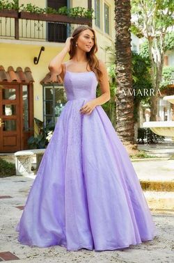 Style MELISSA_LIGHTBLUE12_745CB Amarra Blue Size 12 Fitted Plus Size Prom Corset Floor Length Ball gown on Queenly