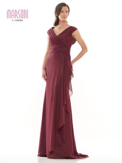Style ALEXA_BURGUNDY10_4B6EA Colors Red Size 10 Sleeves V Neck Tall Height Floor Length Straight Dress on Queenly