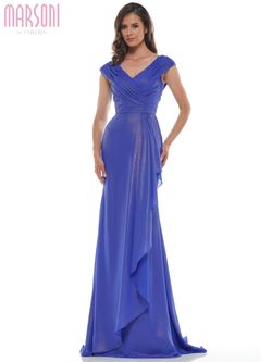 Style ALEXA_ROYALBLUE12_51286 Colors Blue Size 12 Floor Length Military Straight Dress on Queenly