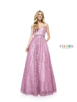 Style DEANNA Colors Pink Size 14 Black Tie Jewelled Ball gown on Queenly