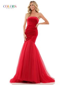 Style HONEY_BURGUNDY6_4E52D Colors Red Size 6 Floor Length Corset Mermaid Dress on Queenly