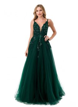 Style CICILY_EMERALDGREEN14_0ECED Coya Green Size 14 Pageant Prom Plus Size Ball gown on Queenly