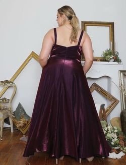 Style LYDIA_PLUM16_F4EB1 Athena Purple Size 16 Black Tie Square Neck Plus Size Ball gown on Queenly