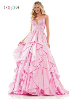 Style LILITH_PINK16_ACA54 Colors Pink Size 16 Floor Length Tall Height Shiny Ball gown on Queenly