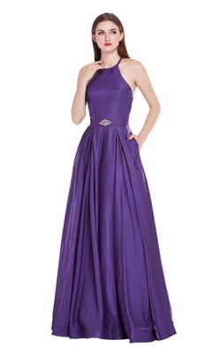 Style LAURA Jadore Purple Size 4 Sequined Jewelled Black Tie Pockets Ball gown on Queenly