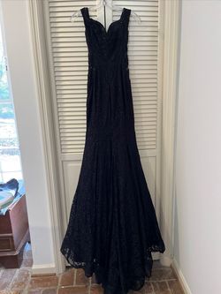La Femme Black Size 00 Floor Length 50 Off Mermaid Dress on Queenly