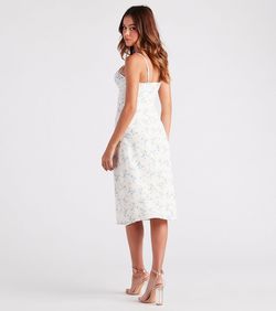 Style 05101-2228 Windsor White Size 0 Floor Length Sheer Side slit Dress on Queenly