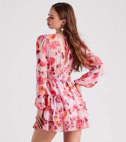 Style 05101-2140 Windsor Pink Size 4 V Neck Sleeves Sheer Tall Height Cocktail Dress on Queenly