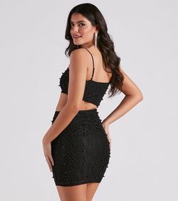 Style 05103-4665 Windsor Black Size 4 Euphoria Sheer Jersey Cocktail Dress on Queenly