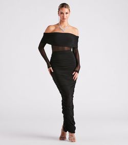 Style 05002-7239 Windsor Black Size 8 Prom Fitted Side slit Dress on Queenly