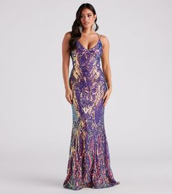 Style 05002-3000 Windsor Pink Size 0 Plunge Black Tie Mermaid Dress on Queenly