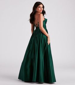 Style 05004-0165 Windsor Green Size 4 Homecoming Black Tie Military Straight Dress on Queenly