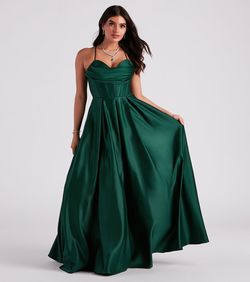 Style 05004-0165 Windsor Green Size 4 Homecoming Black Tie Military Straight Dress on Queenly