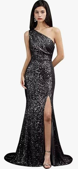 Black Size 24 Side slit Dress on Queenly