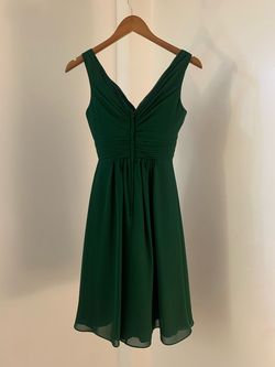 Christina Wu Green Size 0 Floor Length A-line Dress on Queenly