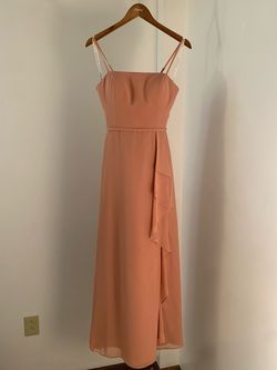 Azazie Pink Size 4 Side Slit A-line Dress on Queenly