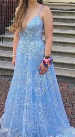 Sherri Hill Light Blue Size 4 Pageant Prom Jewelled Free Shipping Ball gown on Queenly