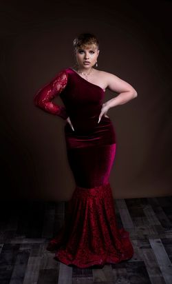 MYSTiiK Styles  Red Size 8 Floor Length Burgundy Mermaid Dress on Queenly