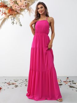 Style FSWD0925 Faeriesty Hot Pink Size 12 Tulle Jersey Straight Dress on Queenly