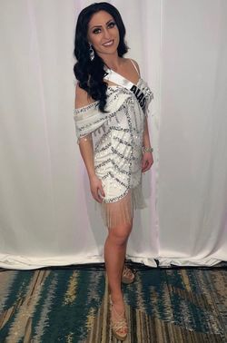 ASOS White Size 4 Midi Fun Fashion Speakeasy Bridal Shower Cocktail Dress on Queenly