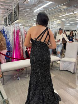 Sherri Hill Black Tie Size 10 Free Shipping Prom Floor Length Side slit Dress on Queenly