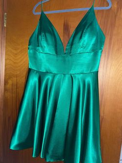 Sherri Hill Green Size 18 Military Floor Length A-line Dress on Queenly