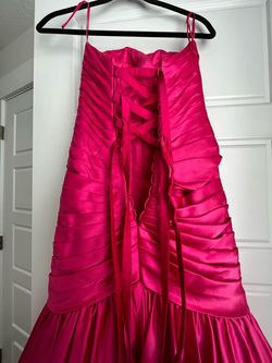 Night Moves Hot Pink Size 2 Strapless Sweetheart Mermaid Dress on Queenly
