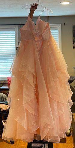 Colette Nude Size 16 Plus Size Prom Floor Length Ball gown on Queenly