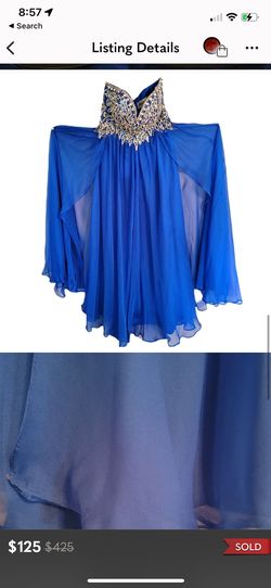 Sherri Hill Blue Size 2 Prom Pageant Floor Length Ball gown on Queenly