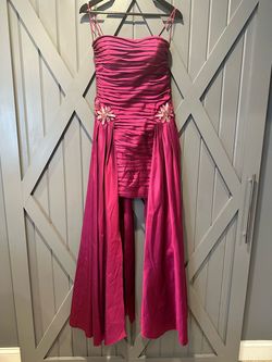 Jovani Pink Size 4 Summer Midi Tall Height Cocktail Dress on Queenly