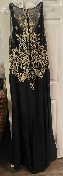 Black Size 18 Side slit Dress on Queenly