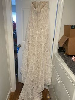 White Size 14 Mermaid Dress on Queenly