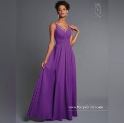 Modern Maids Purple Size 10 Spaghetti Strap A-line Dress on Queenly
