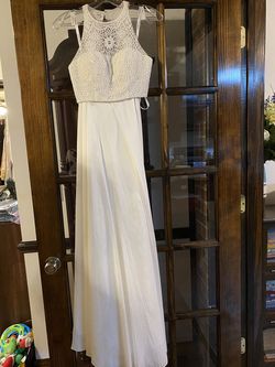 Sherri Hill White Size 00 Floor Length Straight Dress on Queenly