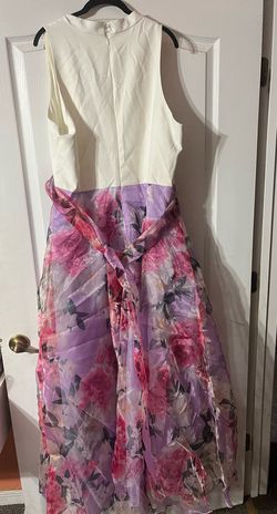 Eliza J Multicolor Size 18 Floor Length Plus Size A-line Dress on Queenly