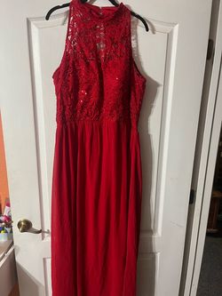 Speechless Red Size 20 Floor Length A-line Dress on Queenly