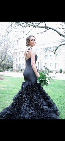 Sherri Hill Black Size 6 Floor Length Pageant Homecoming Mermaid Dress on Queenly